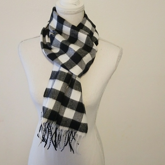 Unisex Plaid Cashmere Scarf - Picture 3 of 4